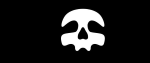 site logo, a catoon skull